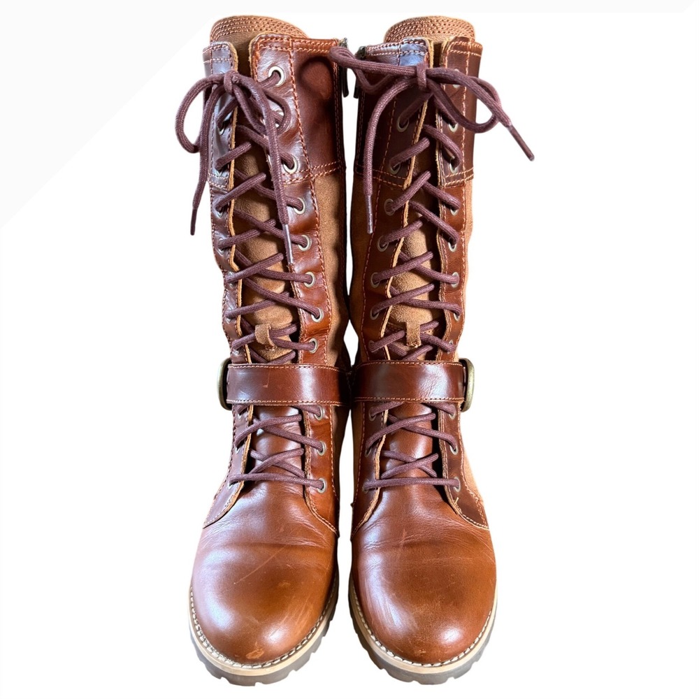 Timberland Earthkeepers Women's Tall Lace-Up Leather Suede Boots Brown 8.5